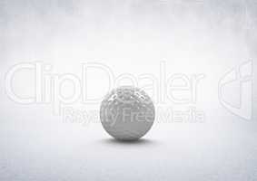 3D Golf ball with white background