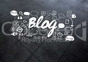 Blog text with drawings graphics