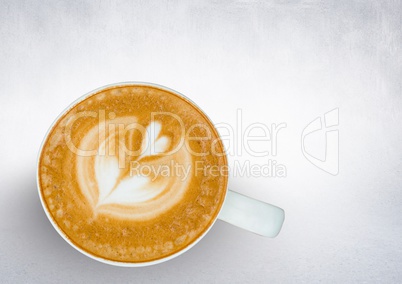 Coffee cup against white background