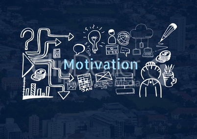 Motivation text with drawings graphics