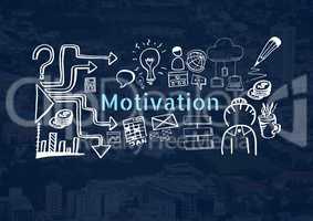 Motivation text with drawings graphics