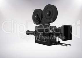 3D Film Camera against grey background
