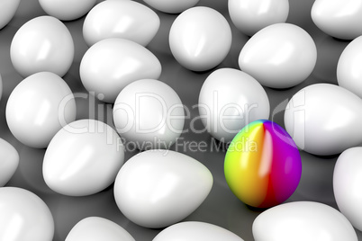 Unique colorful egg