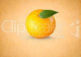 lemon against orange background