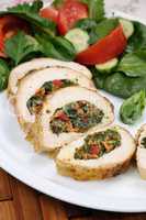 Chicken breast stuffed with vegetables