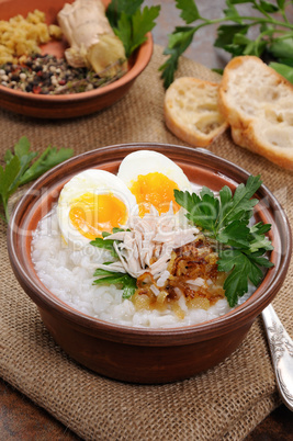 Rice  porridge with egg