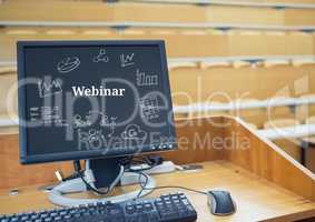 Webinar text with drawings graphics