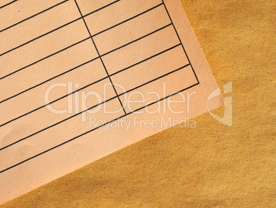 blank paper form