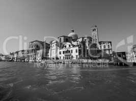 Canal Grande in Venice in black and white