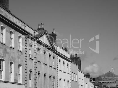 Traditional british homes in black and white