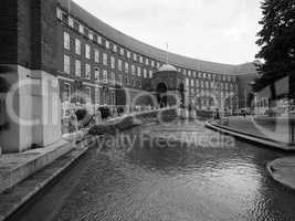 City Hall in Bristol in black and white