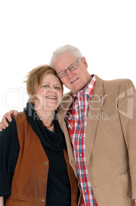 Lovely senior couple hugging.