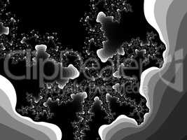 Grayscale fractal background