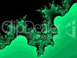Spring green fractal background