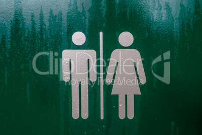 Toilet Sign Restroom, Mother room and Disabled sign green with silver figures