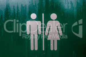 Toilet Sign Restroom, Mother room and Disabled sign green with silver figures