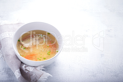 Fresh chicken soup