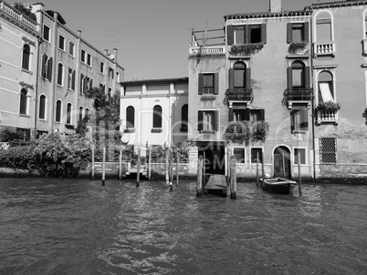 Canal Grande in Venice in black and white