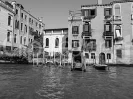 Canal Grande in Venice in black and white