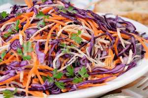 Salad of red cabbage