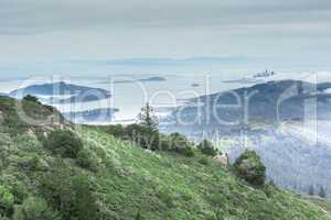 San Francisco Bay from Mount Tamalpais East Peak.