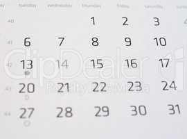 calendar page detail