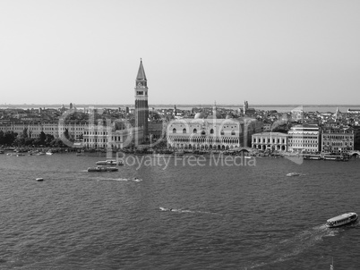 St Mark square in Venice in black and white