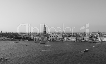 St Mark square in Venice in black and white