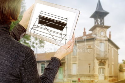 Tablet PC for planning scaffolding