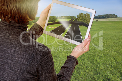 With Tablet PC when planning a road