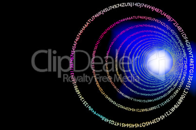 Abstract background with spiral, 3d illustration