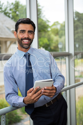 Businessman using digital tablet