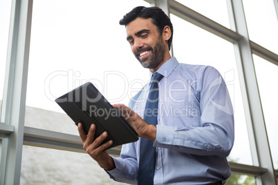 Businessman using digital tablet