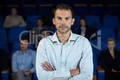 Male business executive at conference center