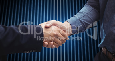 Composite image of corporate men shaking hands