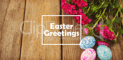 Composite image of easter greeting