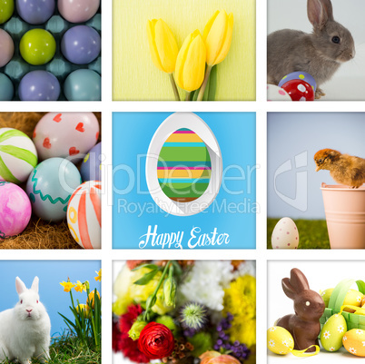 Composite image of happy easter