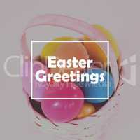 Composite image of easter greeting