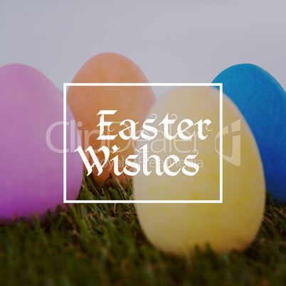 Composite image of easter greeting