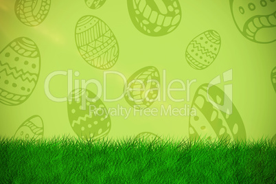 Composite image of grass against white background