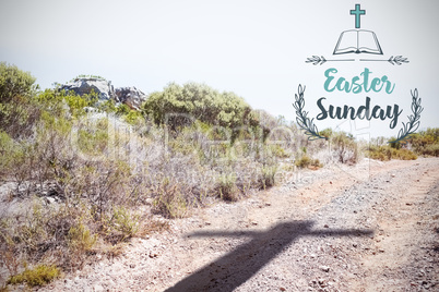 Composite image of easter message