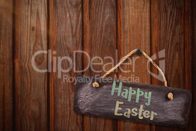 Composite image of happy easter logo against white background