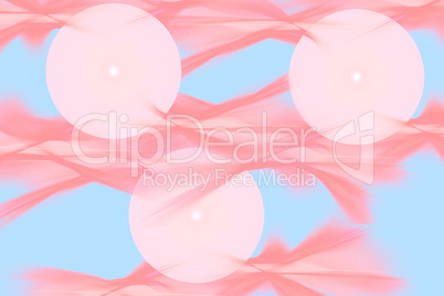 Fractal image: pink balloons and waves.