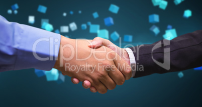 Composite image of businessmen shaking hands