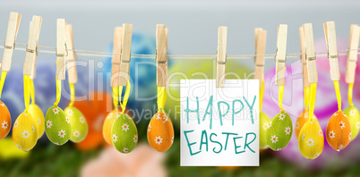 Composite image of easter greeting