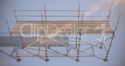 Composite image of 3d illustrative image of gray metal structure
