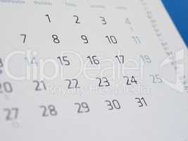calendar page detail