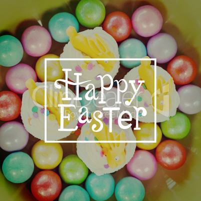 Composite image of happy easter