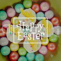 Composite image of happy easter