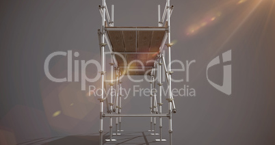Composite image of 3d illustrative image of gray metal structure